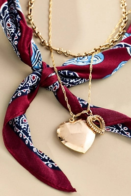 Double-Chain Charmed Scarf Necklace | Anthropologie (US)