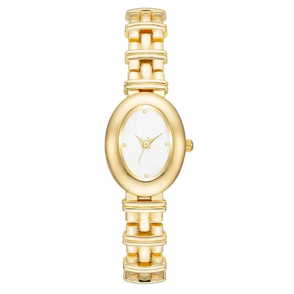 Time & Tru Women's Gold-Tone Wristwatch | Walmart (US)