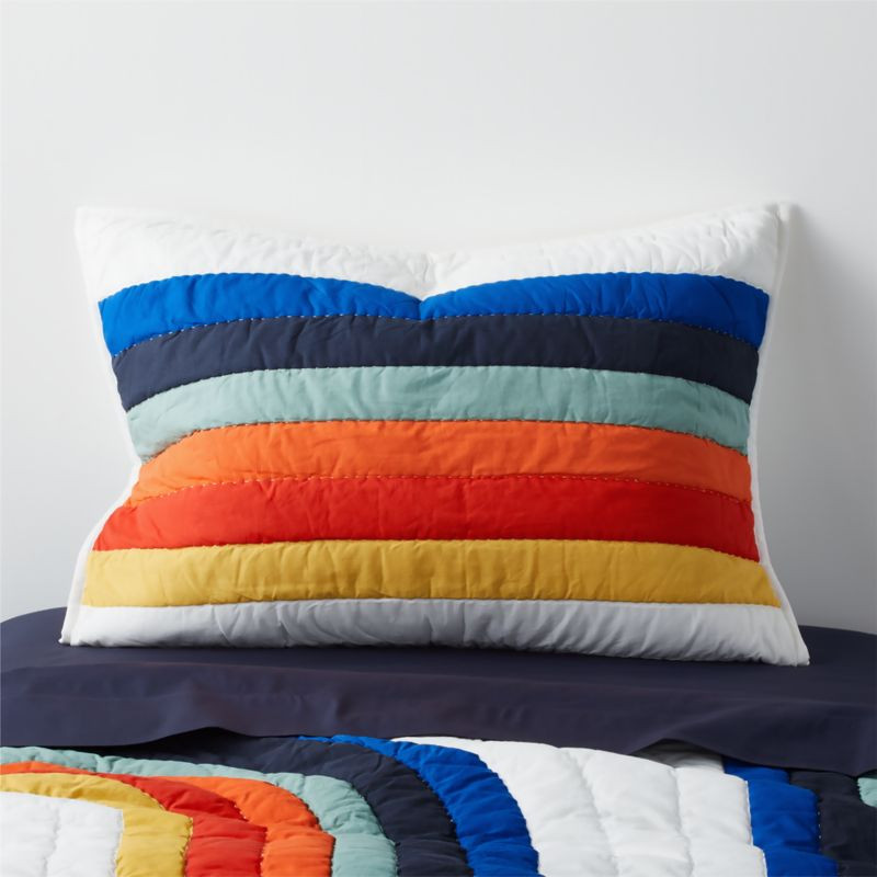 Dynamic Trail Modern Organic Colorful Kids Pillow Sham + Reviews | Crate & Kids | Crate & Barrel
