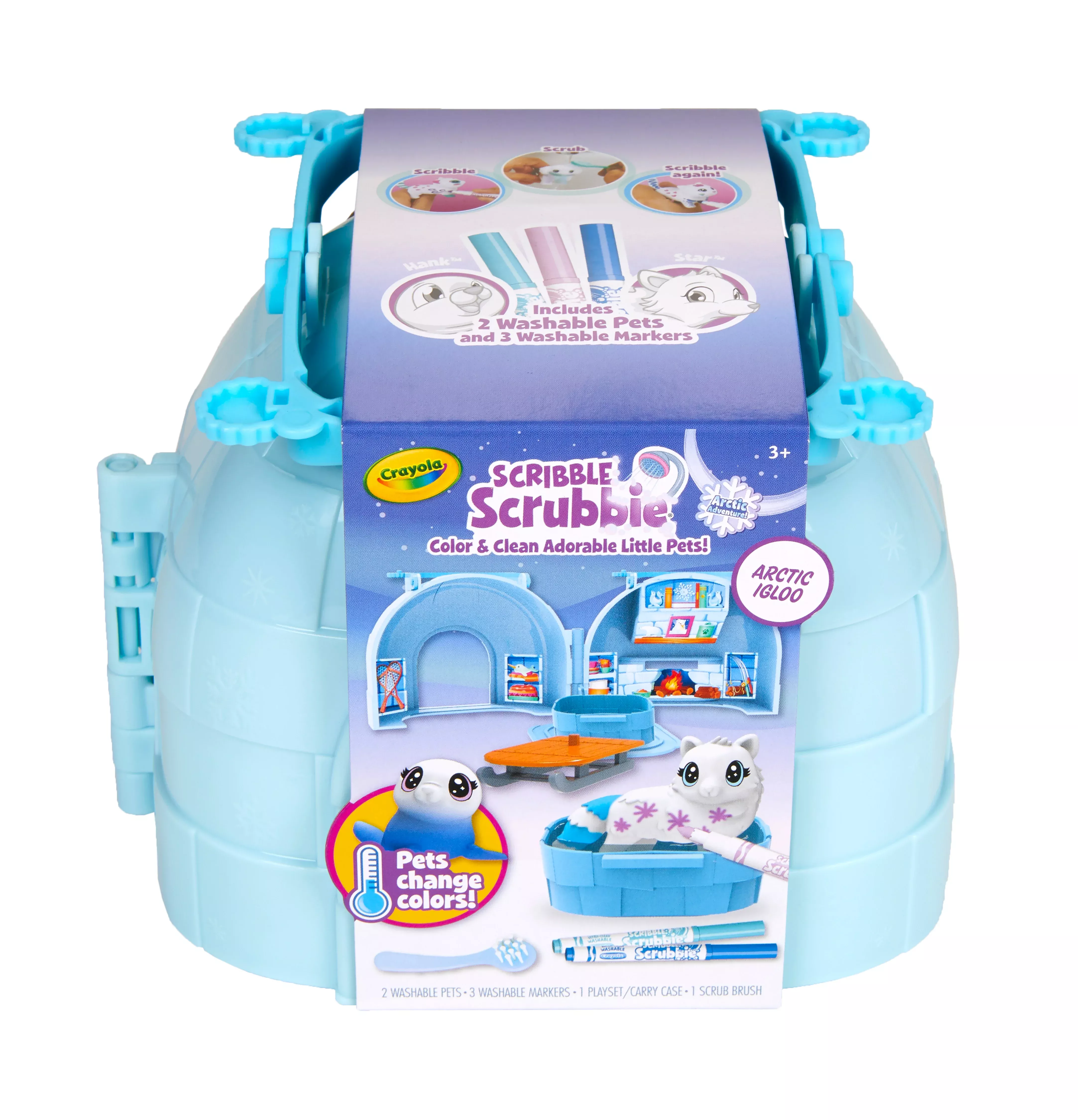 Crayola Scribble Scrubbie Pets Safari Treehouse, Toy Storage Case, Gift for  Kids