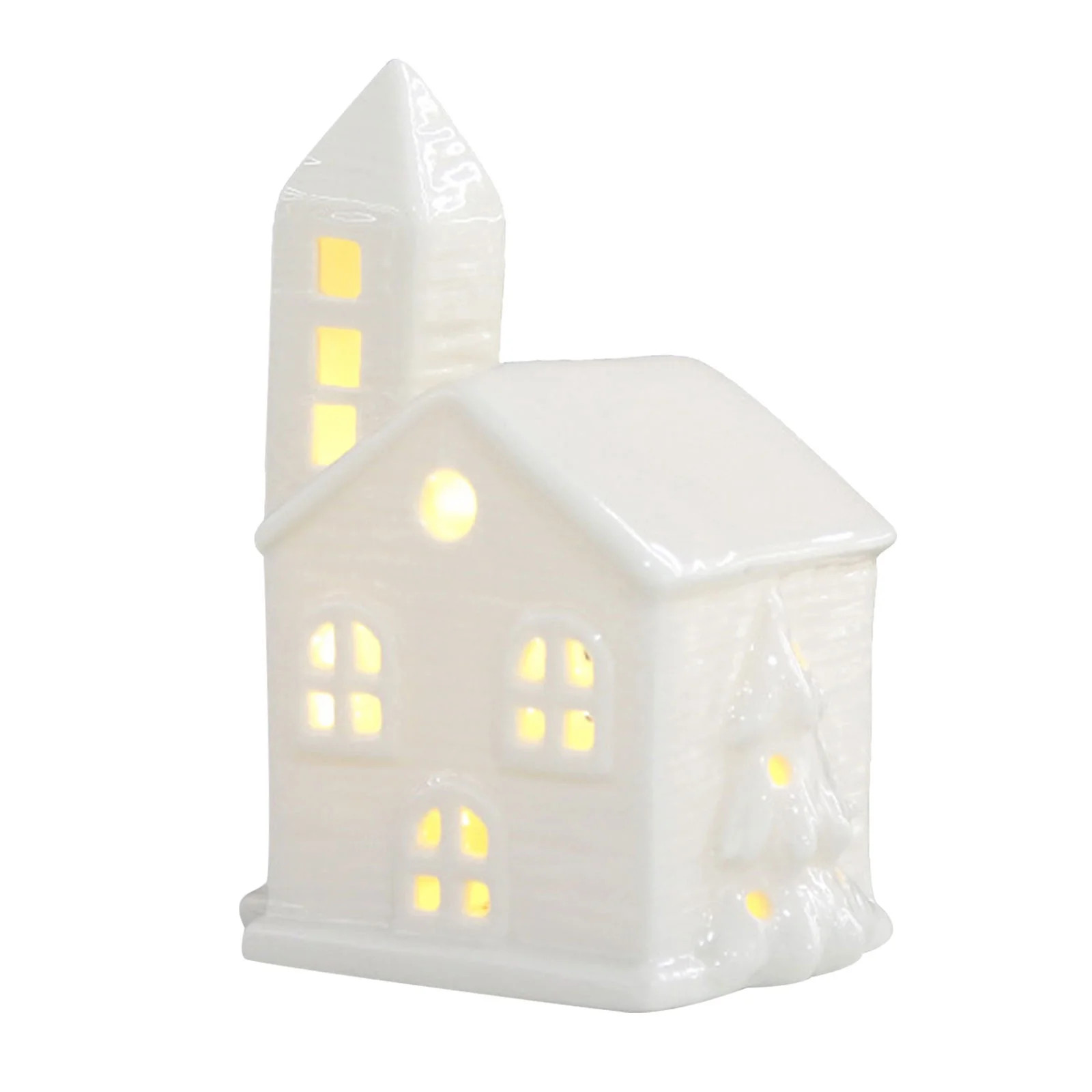 zanvin Home Decor Christmas Miniature Porcelain Village Tabletop Figurine LED Porcelain House Vil... | Walmart (CA)
