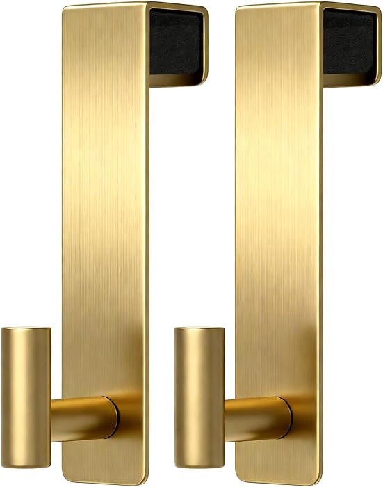 2-Pack Over The Door Hooks - Rustproof Stainless Steel Door Hangers for 1-3/4 Inch Doors, Non-Mar... | Amazon (US)