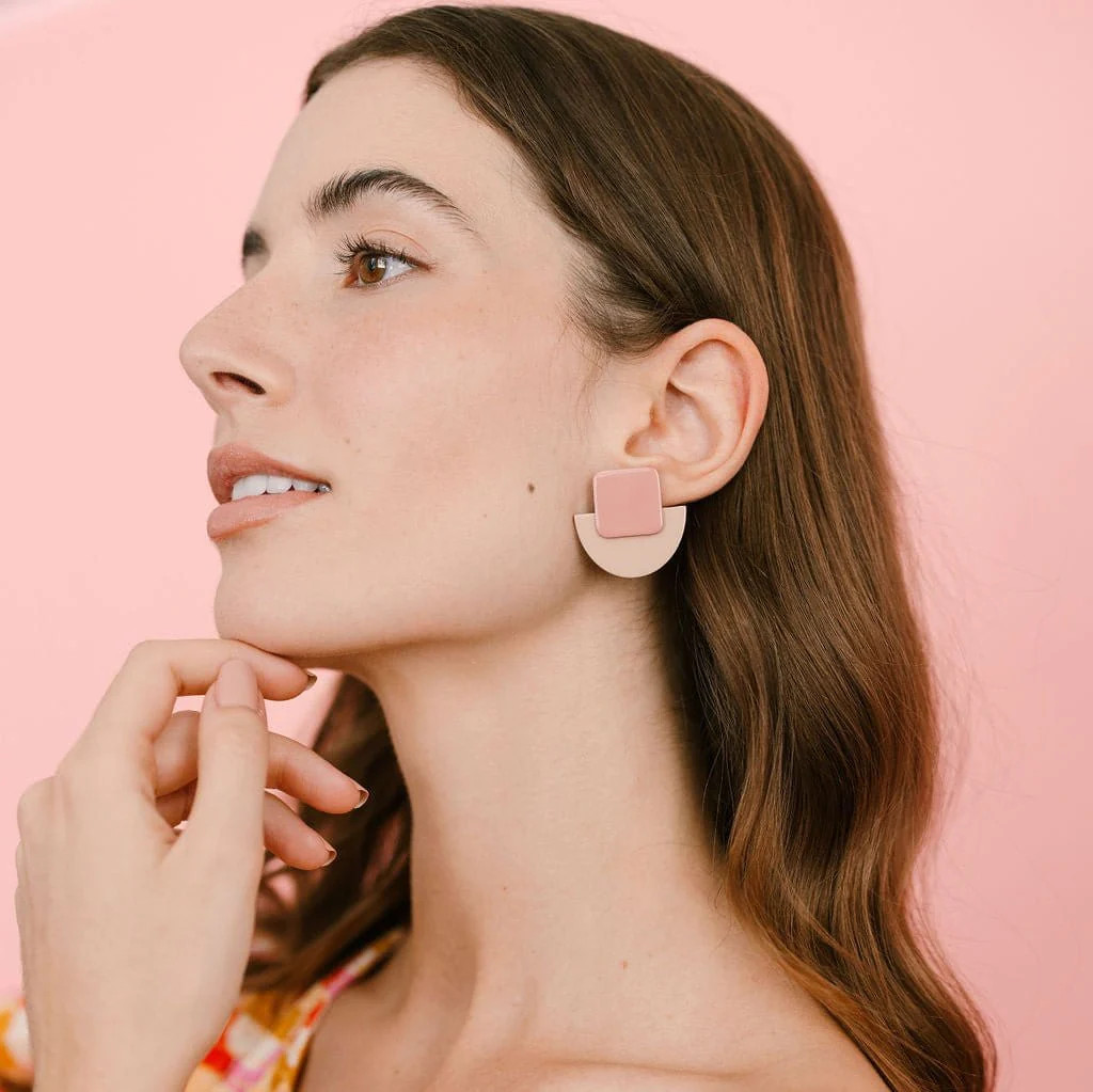 Pink Dome Earrings | Sunshine Tienda