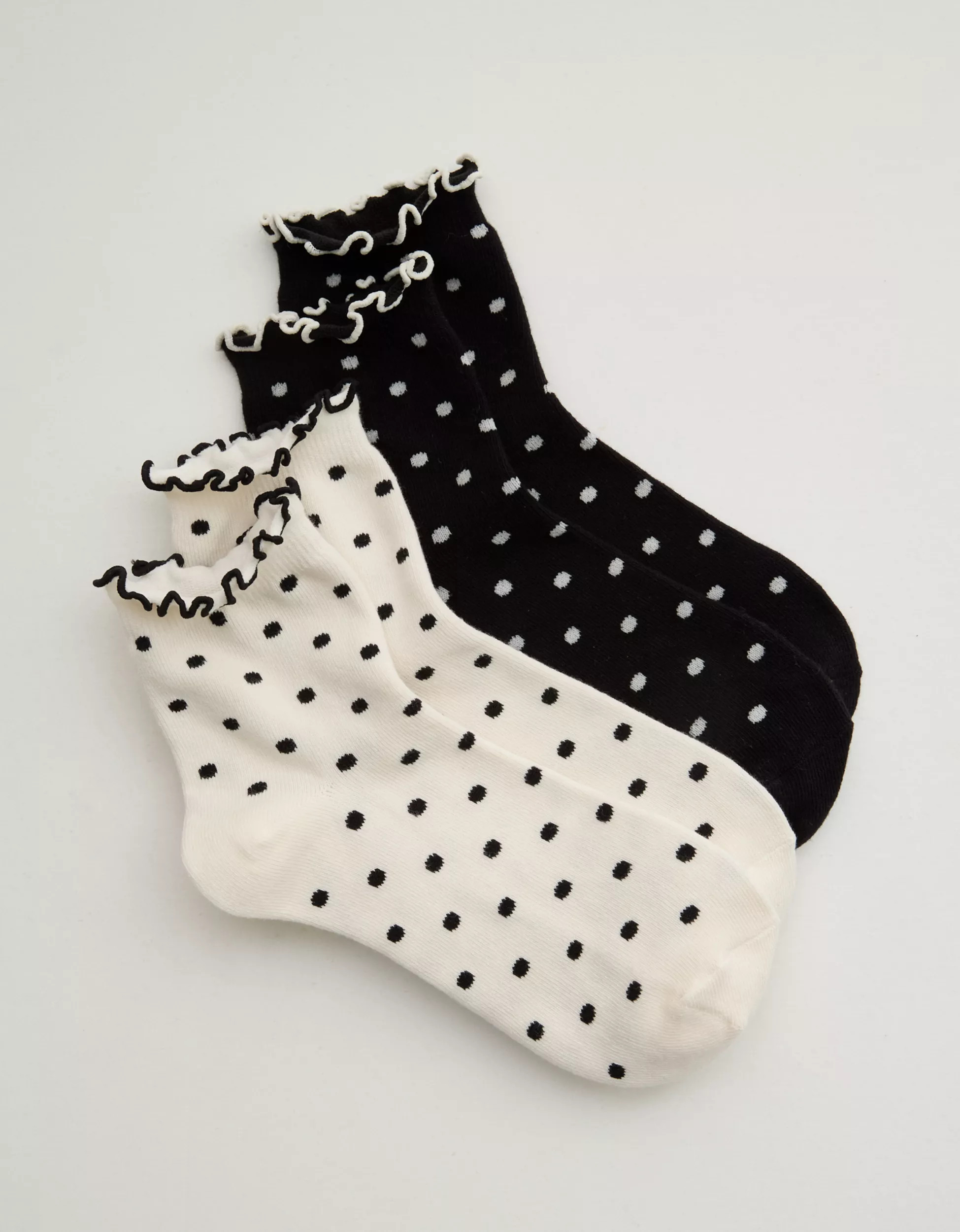 Aerie Lettuce Edge Quarter Sock 2-Pack | Aerie