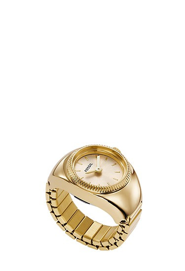 Watch Ring Two-Hand Gold-Tone Stainless Steel | Fossil (US)