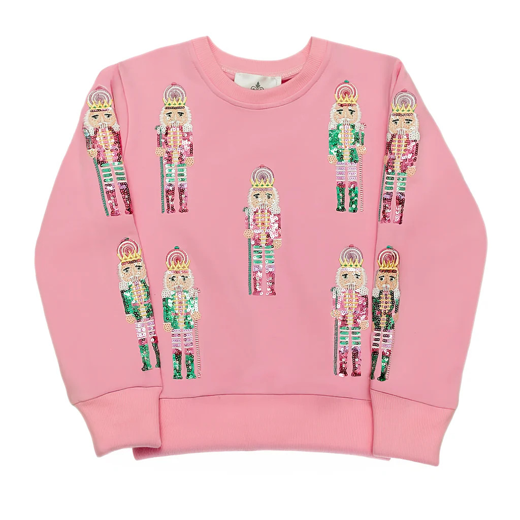 Pink and Teal Nutcracker Sweatshirt | Belle Cher