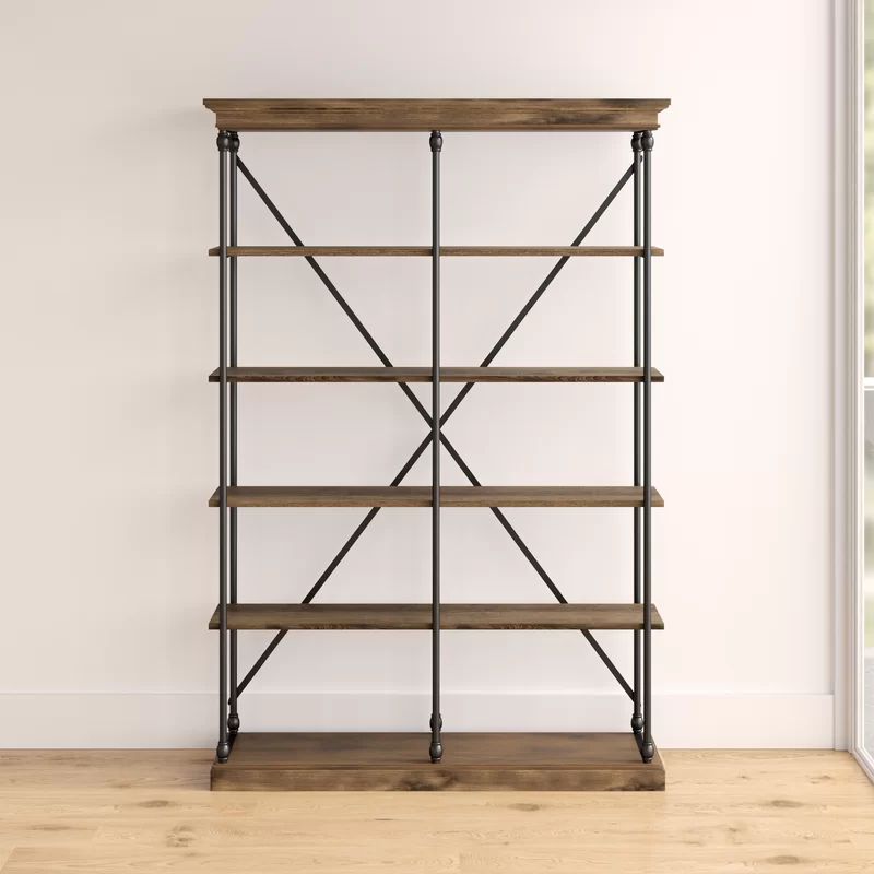 Nikolas 84.25" H x 58" W Metal Etagere Bookcase | Wayfair North America