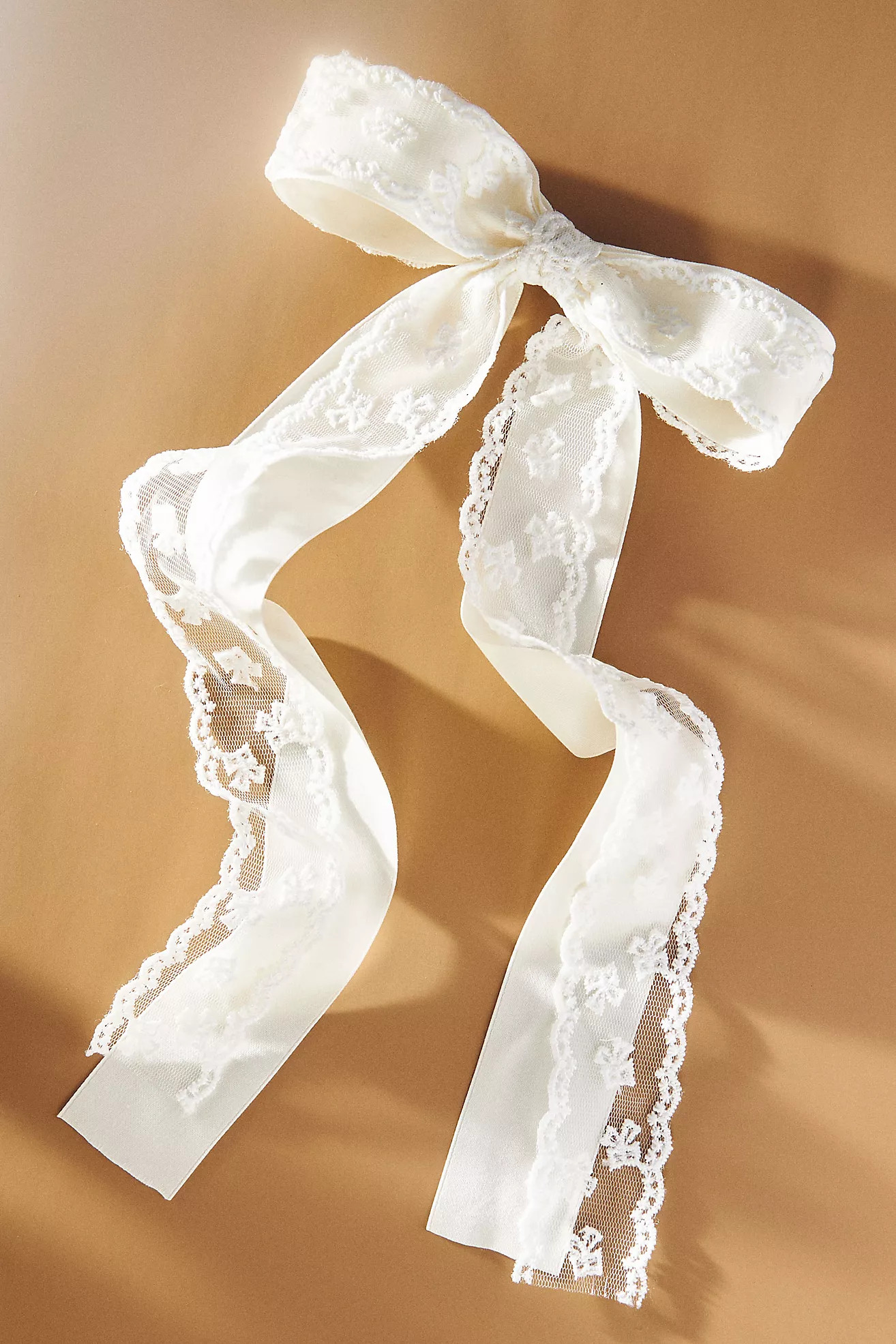 Satin Lace Bow Barrette | Anthropologie (US)