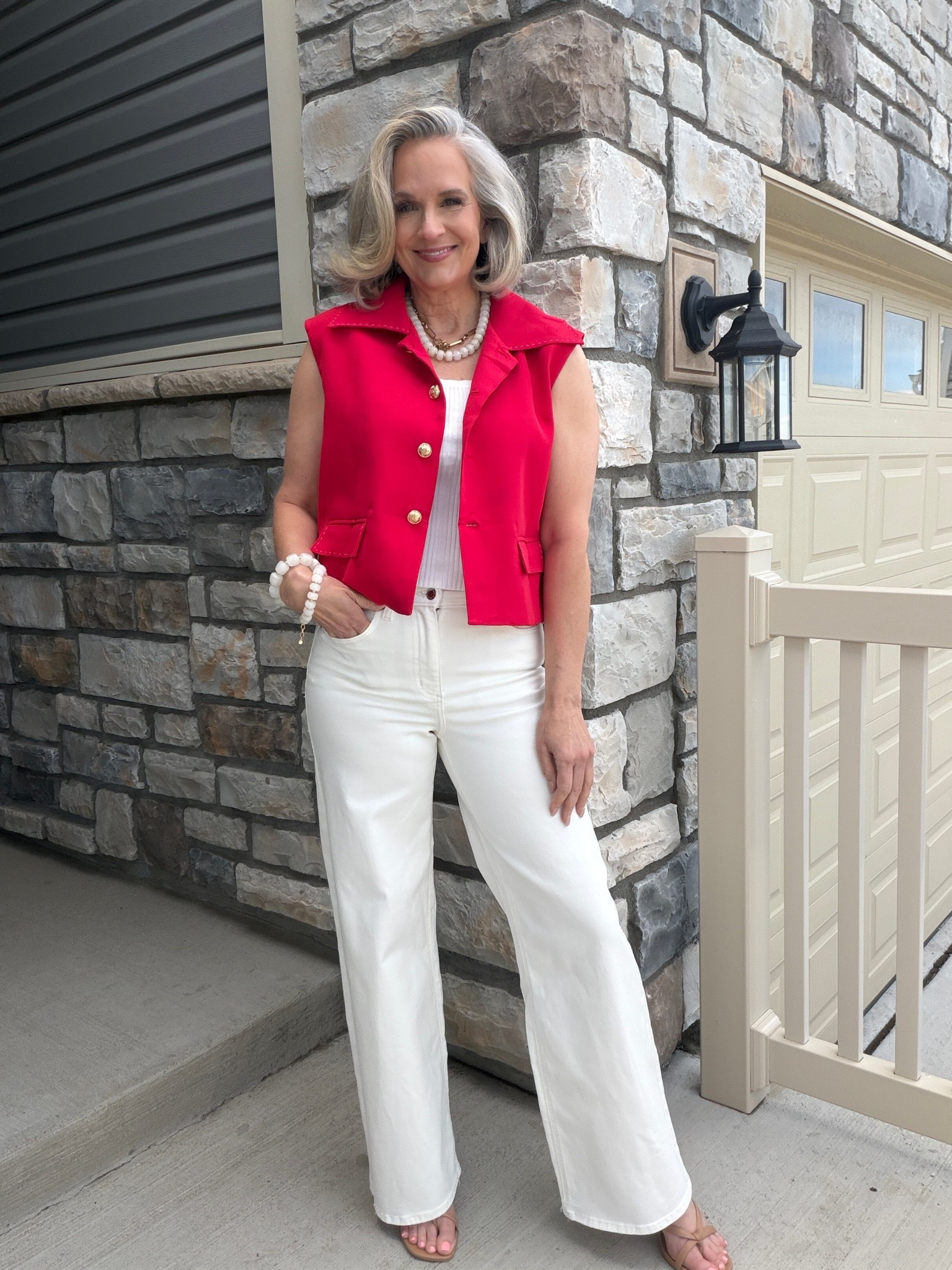 Great details on this jacket!
Wearing a small jacket
Amazon, summer style, midlife, over 50, power piece, wide leg white pants

#LTKOver40 #LTKootd