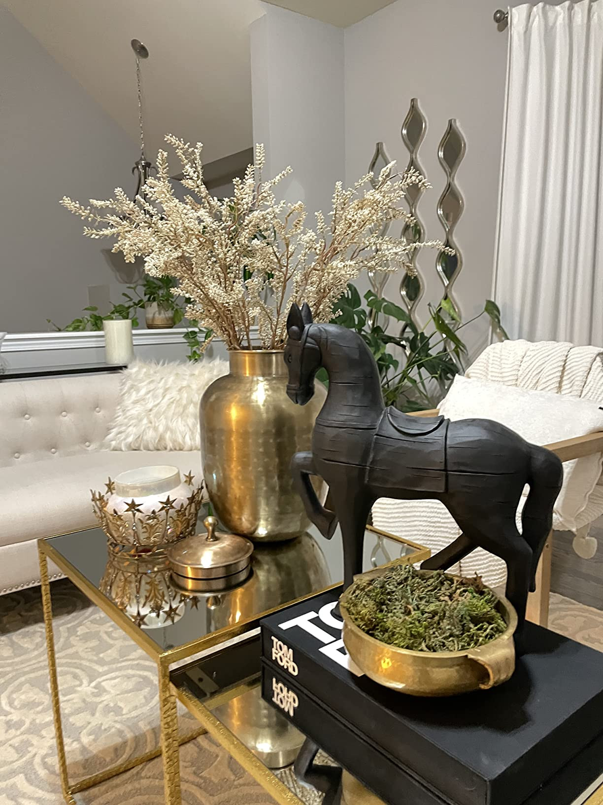 Serene Spaces Hammered Gold Handi Bowl - Decorative Bowl for Living Rooms, Weddings, Restaurants ... | Amazon (US)