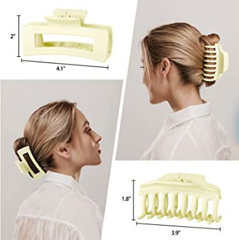 Amazer Hair Clips, Hair Claw Clips for Thick Hair, Big Hair Clips for Women Long Thick Hair, 4 Pa... | Amazon (US)
