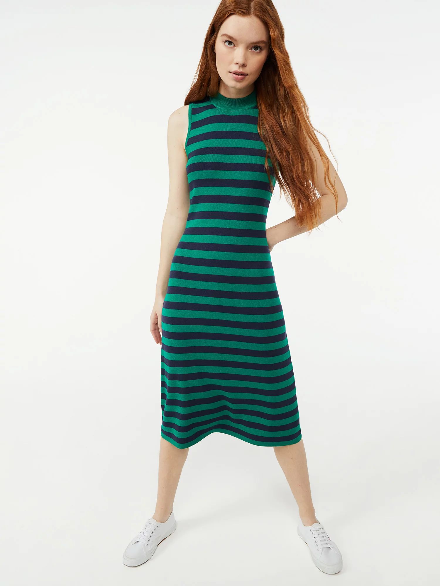 Free Assembly Women's Sleeveless Midi Sweater Dress | Walmart (US)