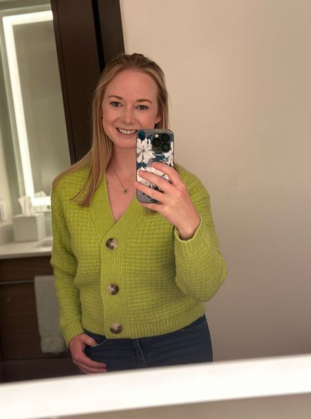 This Women's Cashmere-Like Cardigan is a favorite of mine! It’s so soft and comfy for fall. It’s 30% off with the clipped coupon. I’m wearing an XS for a more fitted cropped look. 

#LTKsalealert #LTKworkwear #LTKxMadewell