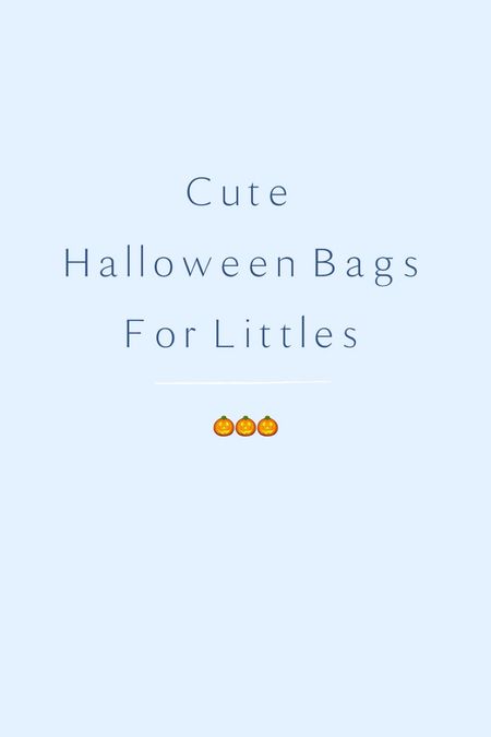 Get trick or treat ready with these cute Halloween bags for Littles! 🎃✨

#LTKSeasonal #LTKHalloween #LTKbaby