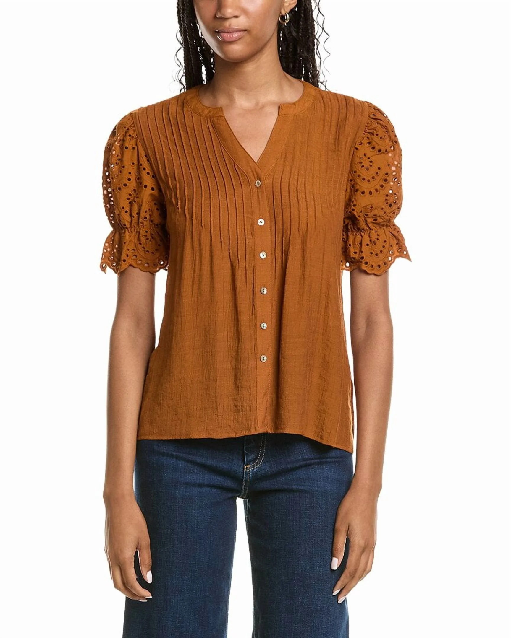 Nanette Nanette Lepore womens  Eyelet Sleeve Blouse, s | Walmart (US)