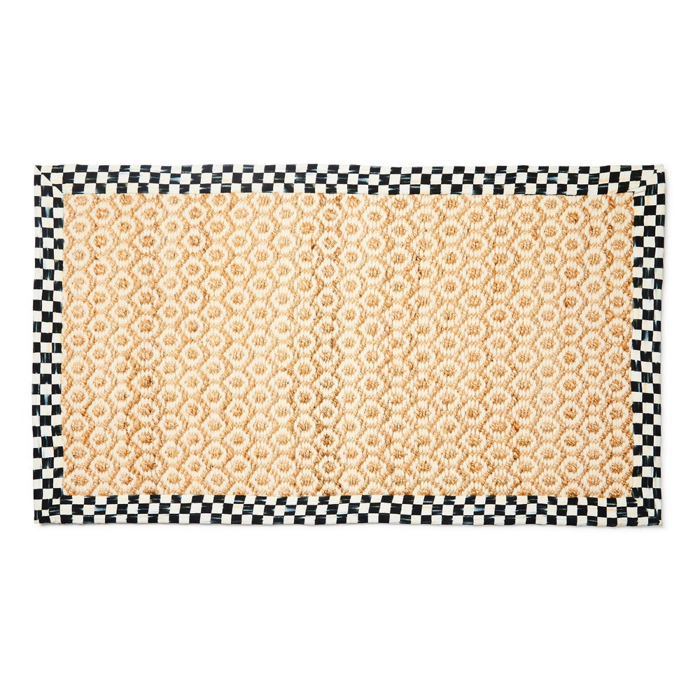 Courtly Check Natural Honeycomb 3' x 5' Jute Rug | MacKenzie-Childs