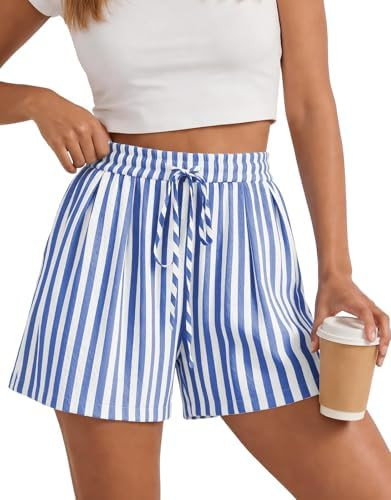 PRETTYGARDEN Elastic Waist Summer Shorts for Women Trendy 2026 Gingham Cute Pajama Bottoms Plaid ... | Amazon (US)