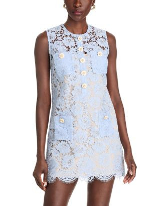 Self-Portrait Fine Lace Mini Shift Dress  | Bloomingdale's Women | Bloomingdale's (US)