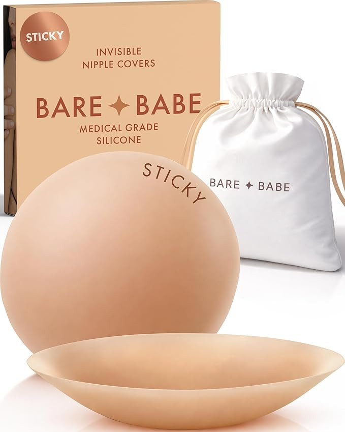 Reusable Silicone Nipple Covers - Waterproof, Nude, 4 Shades - Sticky Breast Stickers for Straple... | Amazon (US)