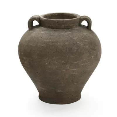 LuxenHome Rustic Brown Terracotta Cauldron 14.6 in. Tall Vase | Tractor Supply