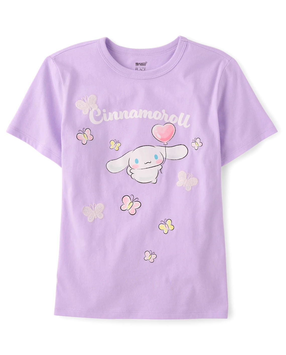 Girls Cinnamoroll™ Satin Stitch Embroidered Butterfly Graphic Tee - purple | The Children's Place