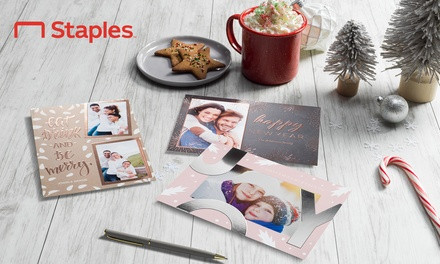 50 5''x7'' Single- or Double-Sided Flat Holiday Cards or Invitations | Groupon