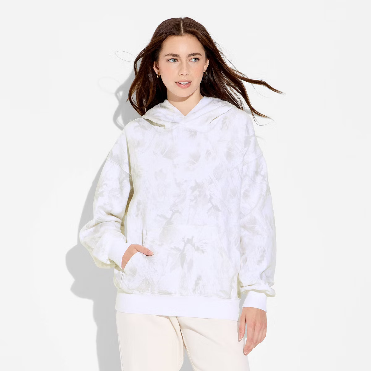 Women's Oversized Hooded Pullover Sweatshirt - Wild Fable™ Camo M | Target