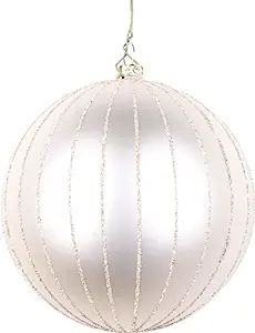 Amazon.com: Vickerman 4" Oat Matte Glitter Ball Christmas Ornament, 4 Pieces per Bag : Home & Kit... | Amazon (US)