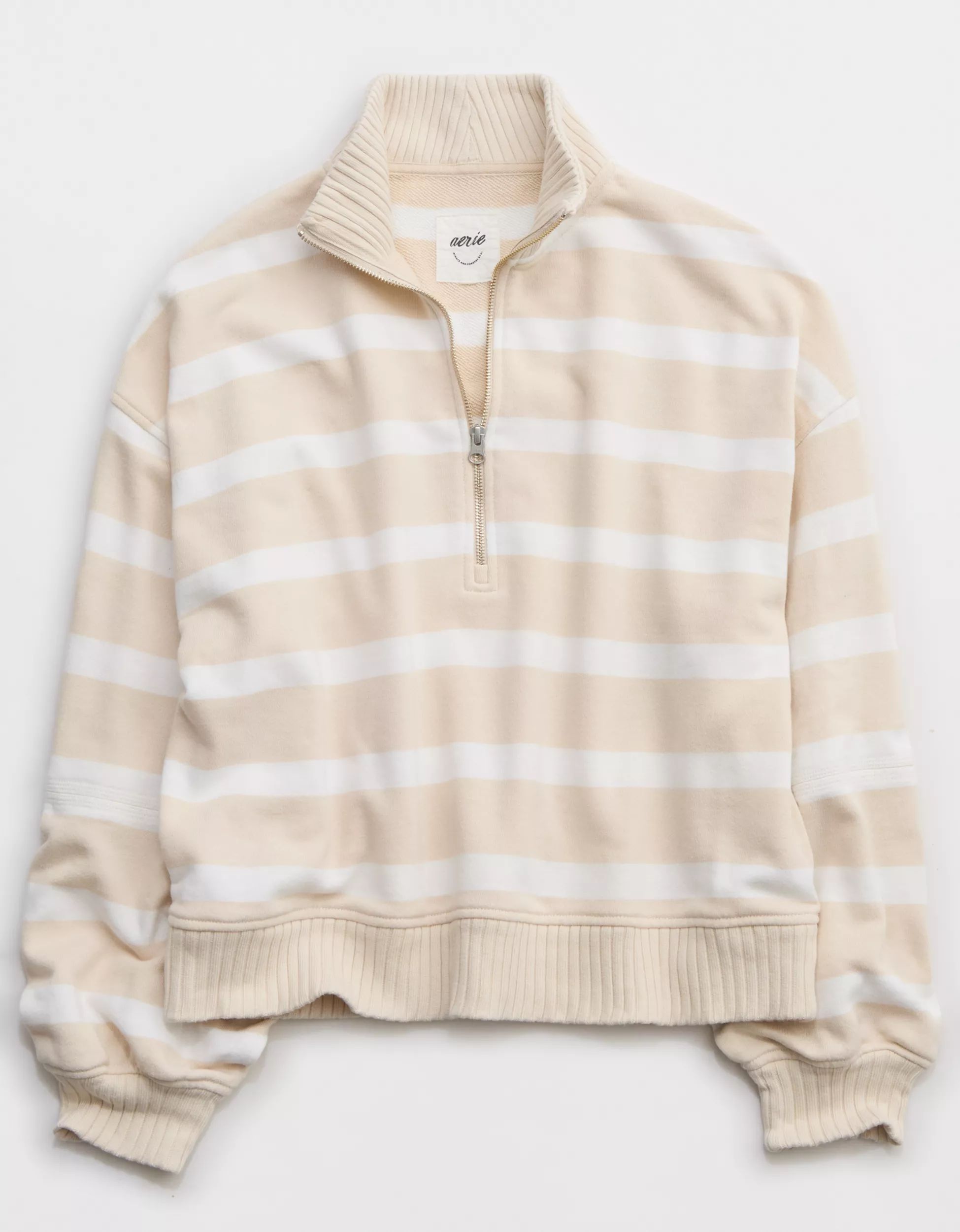 Aerie Sun's Out Quarter Zip Sweatshirt | Aerie