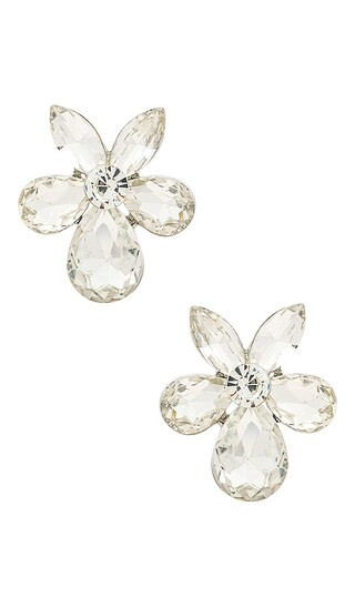 Fleur Stud in Silver | Revolve Clothing (Global)