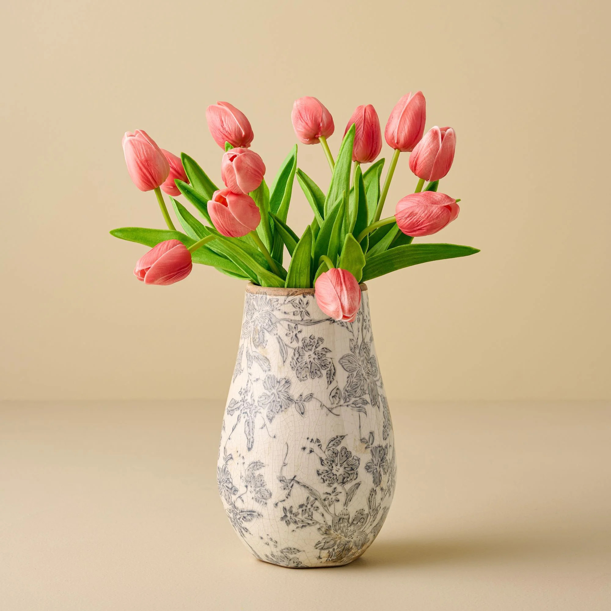 Black and White Distressed Vase | Magnolia