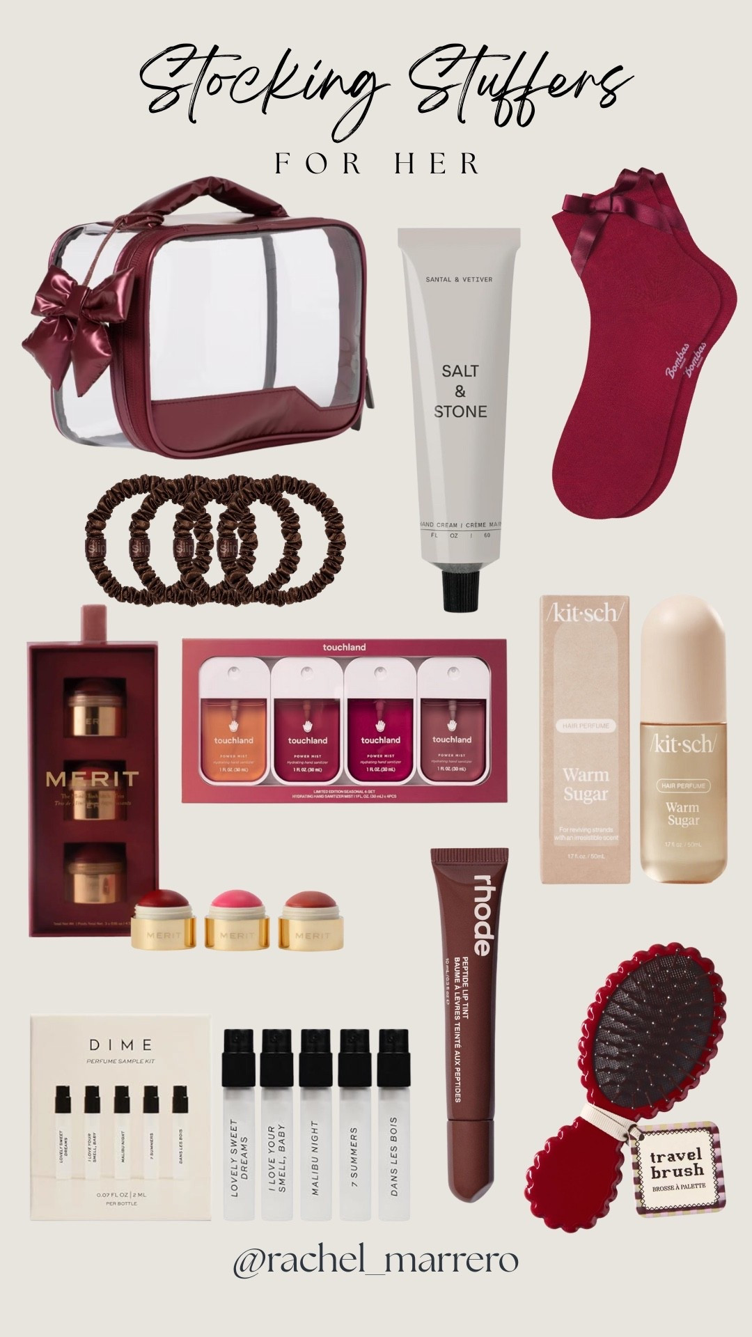 Women’s stocking stuffers! 


Small gift ideas, gifts for her, friend gifts, mother in law, teacher gifts, hand sanitizer, blush, makeup bag, pony tailed, portable brush, travel brush, bombas socks, dime perfume, lip gloss 

#LTKHoliday #LTKGiftGuide #LTKFindsUnder100