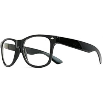 Kangaroo Fake Glasses - Retro Nerd Costume Glasses - Superhero Costume - Hipster Eyeglasses Clear Le | Amazon (US)