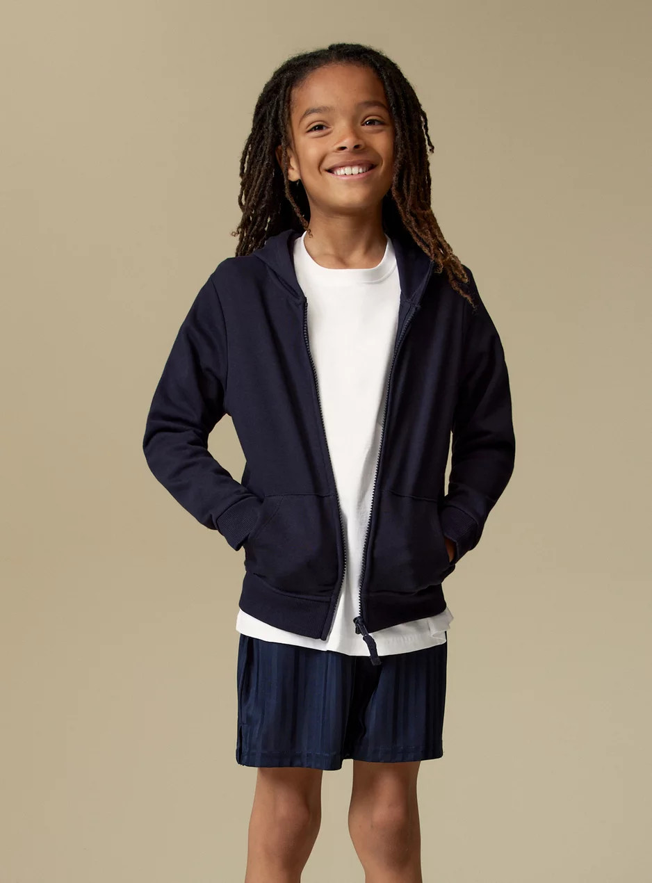 Navy Zip-Through Hoodie (3-16 Years) | Tu Clothing