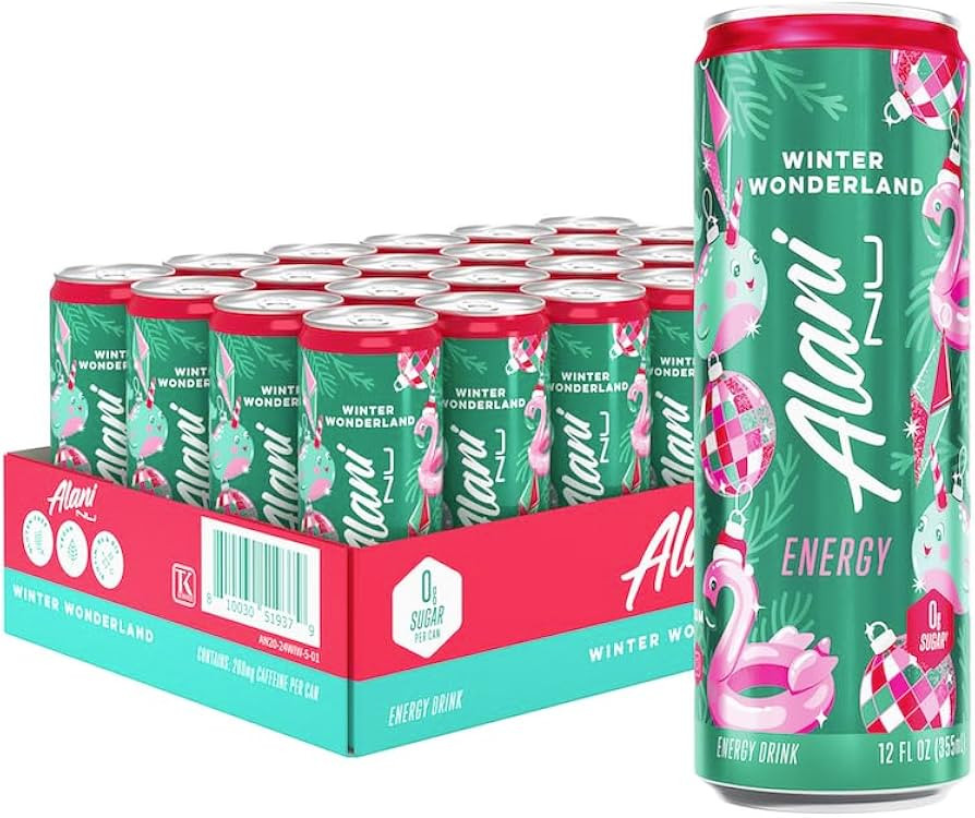 Alani Nu WINTER WONDERLAND Sugar Free, Low Calorie Energy Drinks, 200mg Caffeine, Biotin B Vitami... | Amazon (US)