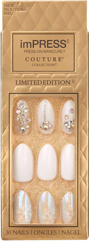 KISS imPRESS Limited Edition Holiday Press-On Manicure Couture Collection, Medium Press-On Nails,... | Amazon (US)