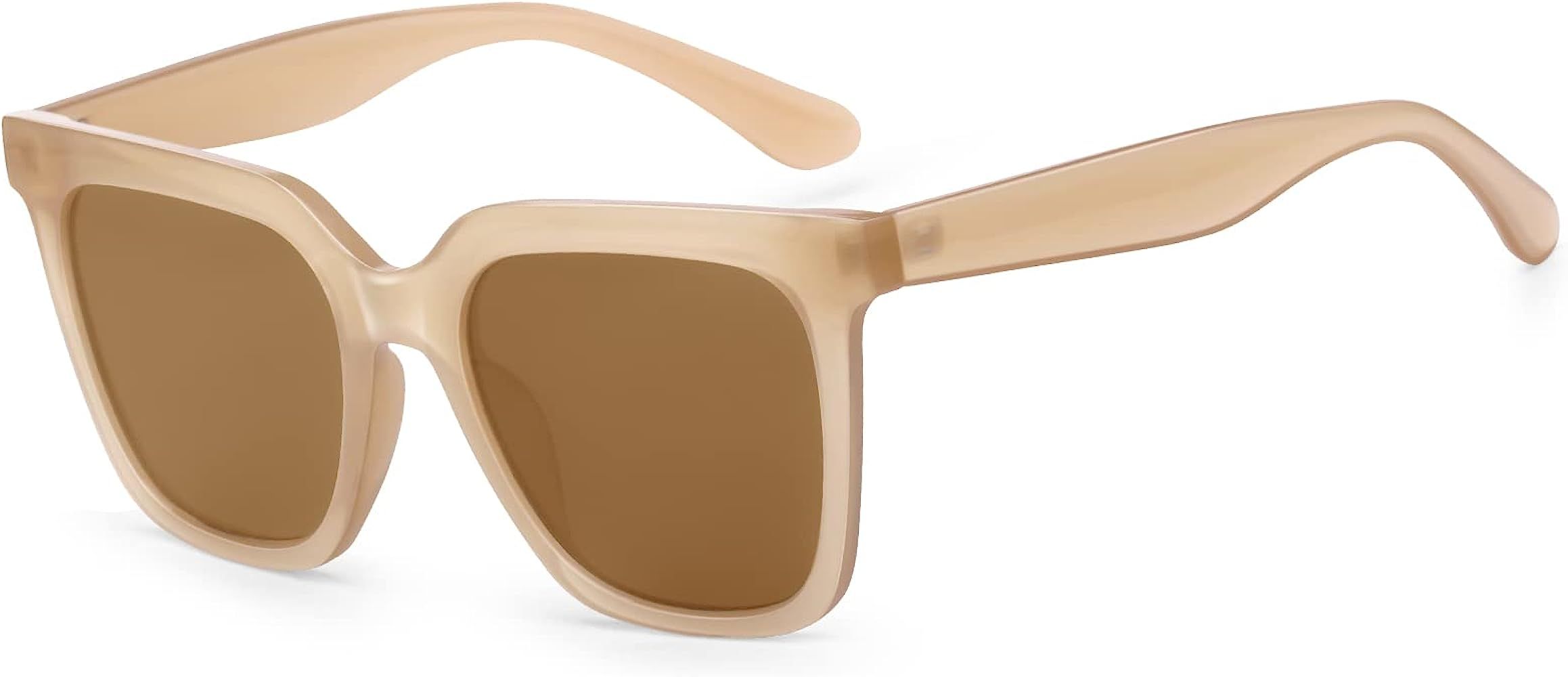 KUGUAOK Trendy Simple Sunglasses Women UV Protection Outdoor Travel Square Sun Glasses UV400 Lens | Amazon (US)
