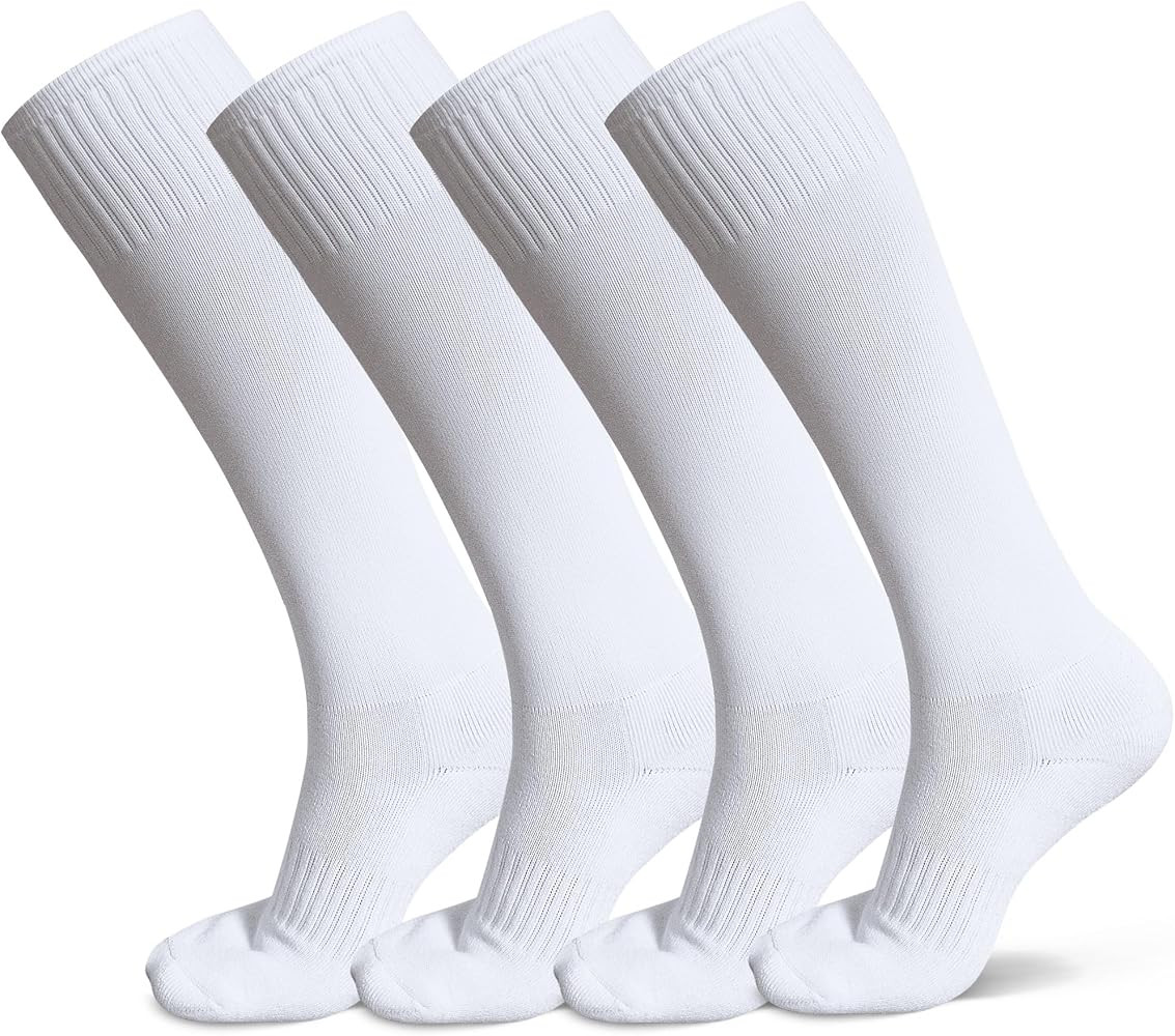 Soccer Softball Baseball Football Socks for Youth Kids Boys and Girls Ages 4 to 16 Knee High Spor... | Amazon (US)