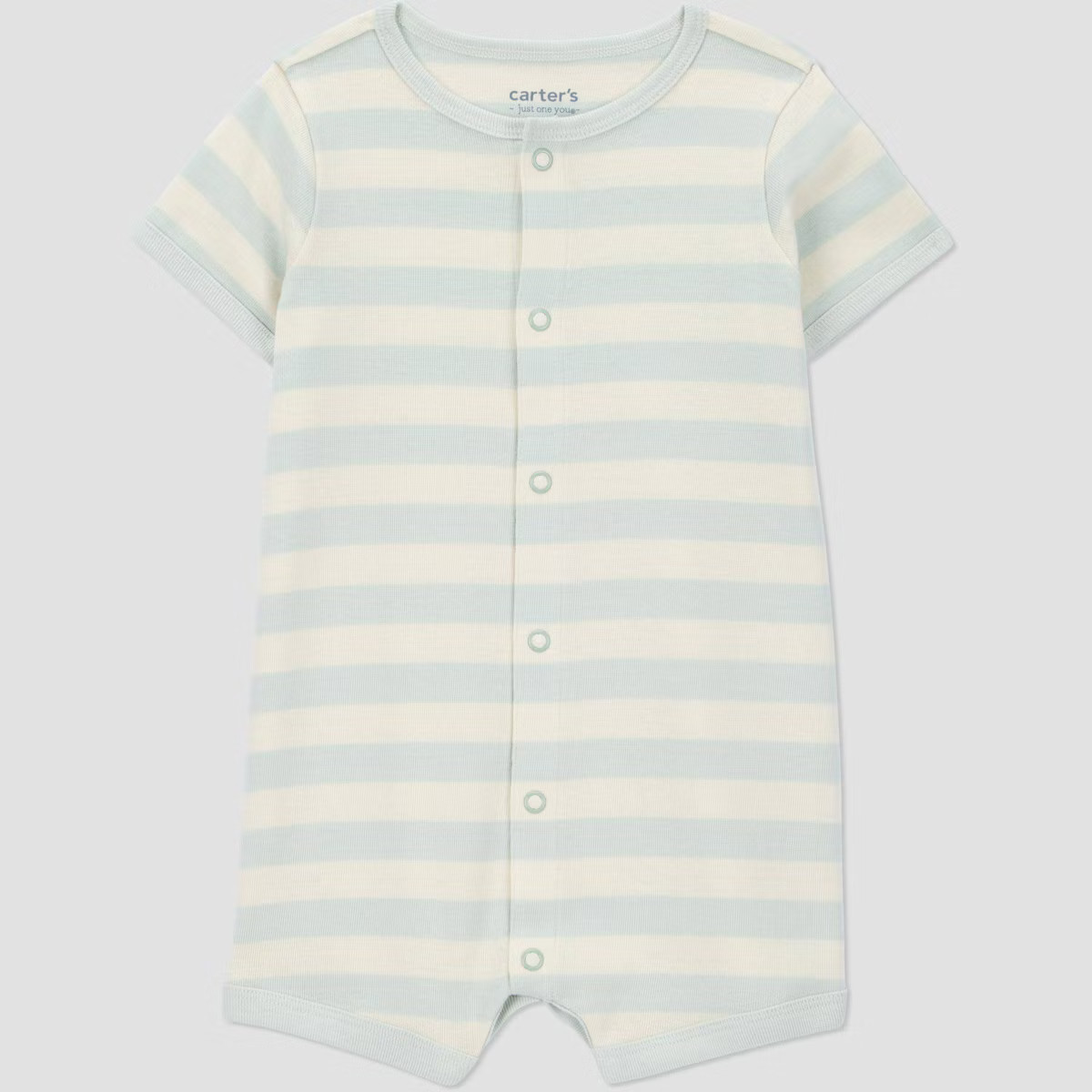 Carter's Just One You® Baby Boys' Short Sleeve Striped Romper - Green 12M | Target