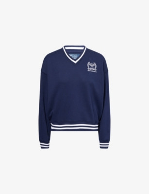 POLO RALPH LAUREN - Polo Ralph Lauren x Wimbledon Logo-Patch Cotton-Blend Sweatshirt | Selfridges... | Selfridges