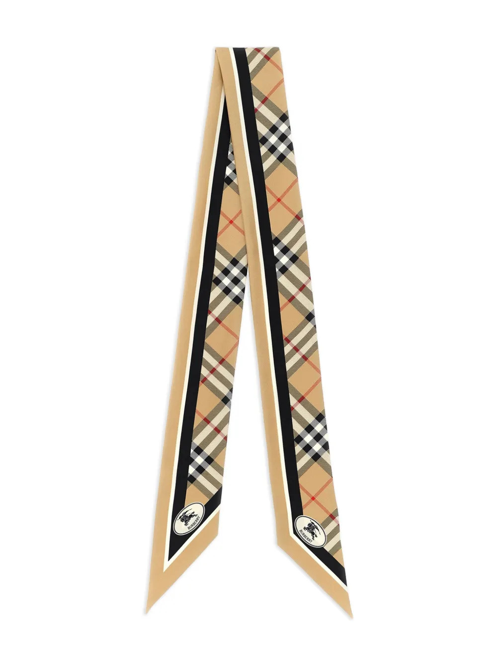 check-pattern silk bandeau | Farfetch Global