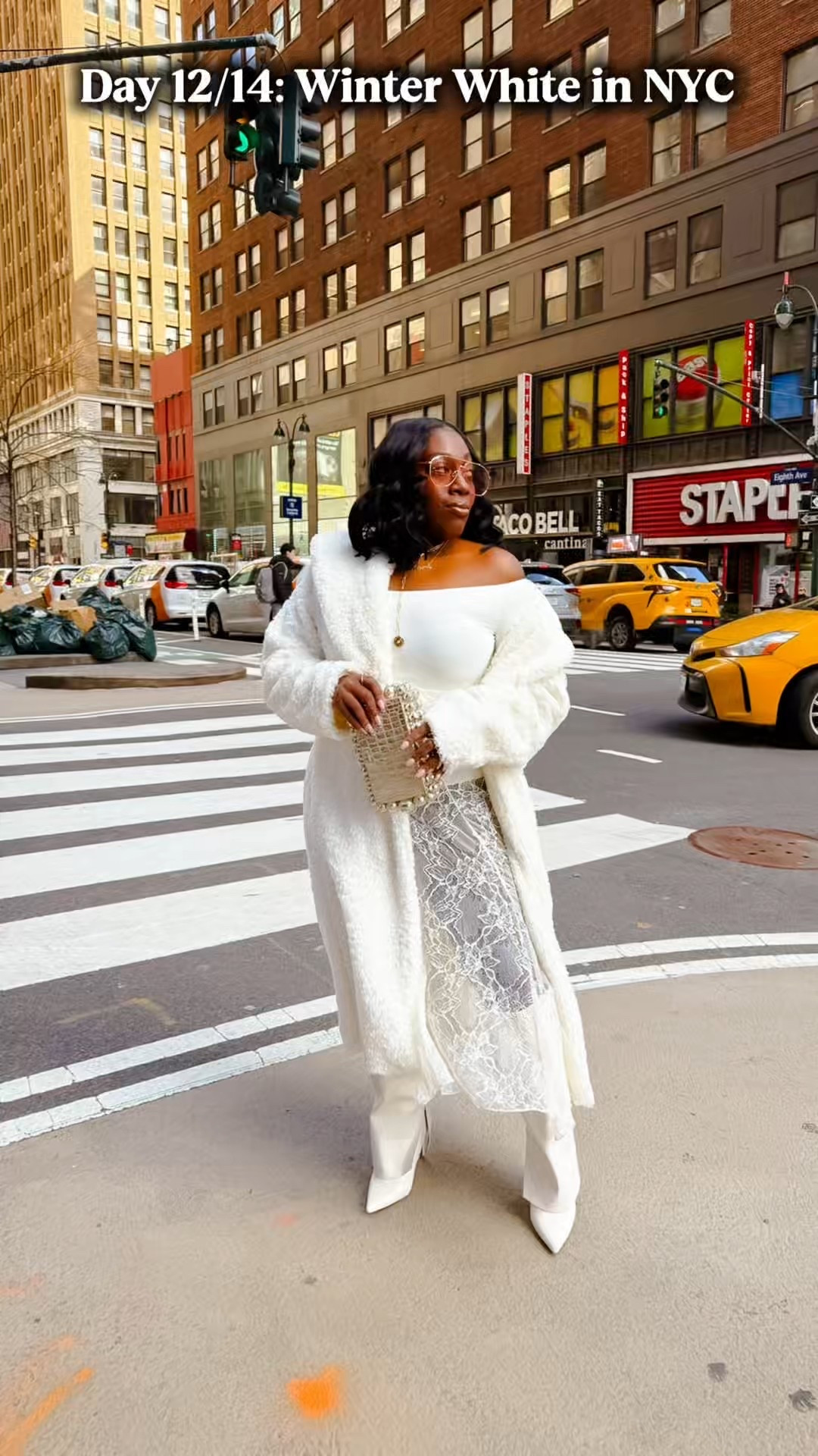 Day 12 of 14 of style in my closet 🤍

Quick weekend in NYC with my sister. Winter white on my complexion? Immaculate. Every single time. 

Faux fur, lace, leather, gold accents. That’s the vibe.

#streetstyle #lace #winter

#LTKootd #LTKValentine #LTKgrwm