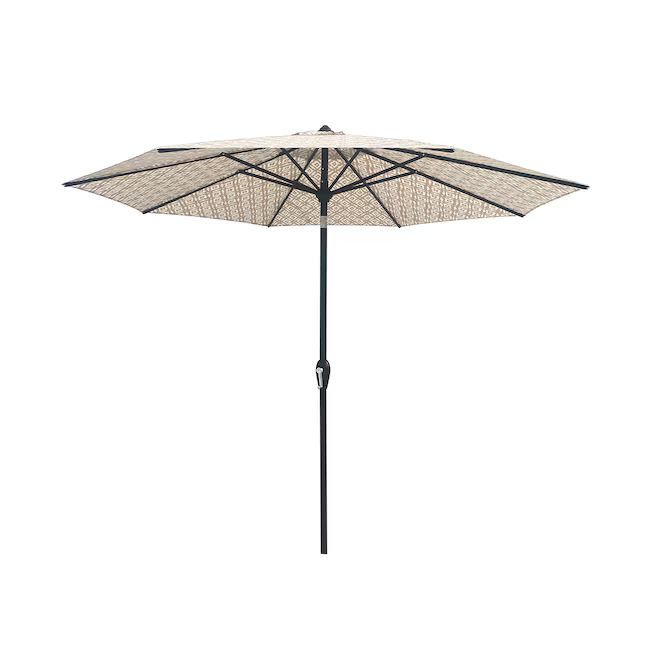 Origin 21 9-ft Tan Auto-tilt Market Patio Umbrella | Lowe's
