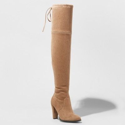 Women's Nikka Heeled Over the Knee Sock Boots - A New Day™ | Target