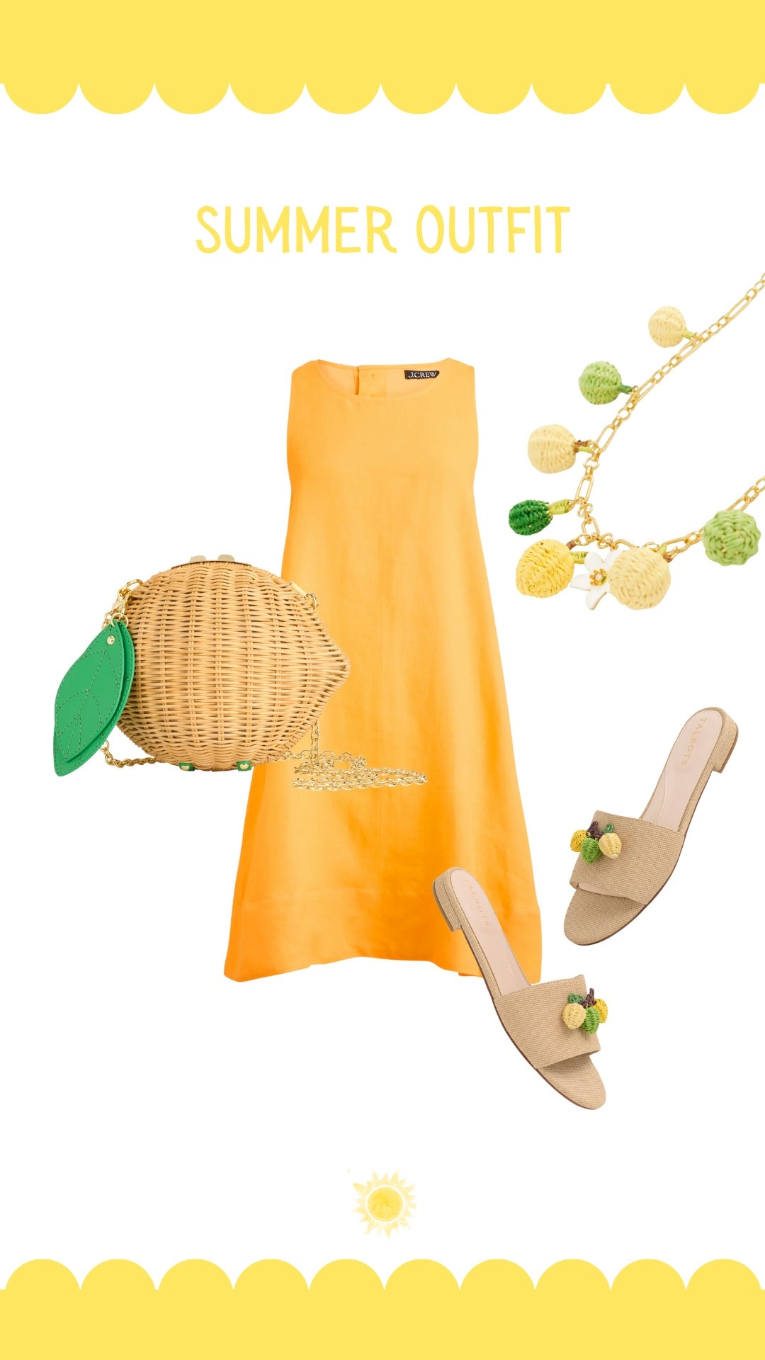 Citrus Summer outfit: yellow linen dress, citrus accessories, woven sandals, statement necklace & a straw bag 

Dress is on sale under $80! Runs TTS!

Resort wear, linen dress, vacation outfit, vacation style, preppy outfit, florida summer, beach vacation, beach outfit, resort style, straw bag, beach vacay

#LTKSaleAlert #LTKSeasonal #LTKStyleTip