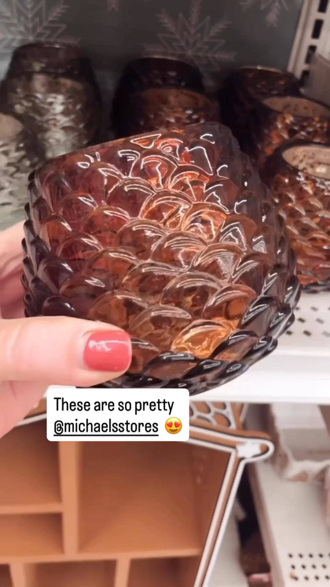 These glass pinecone Christmas tea-light holders are so pretty! 

The green color is actually much more muted in person than it shows online. It’s a very pretty shade of green! 👍🏻

These would make a great gift for a hostess or teacher this year!

#christmasdecor #teachergift #giftidea #giftguide

#LTKHoliday #LTKGiftGuide #LTKHome