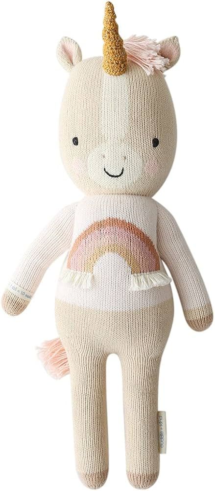 cuddle + kind Zara The Unicorn Regular 20" Hand-Knit Doll – 1 Doll = 10 Meals, Fair Trade, Heir... | Amazon (US)