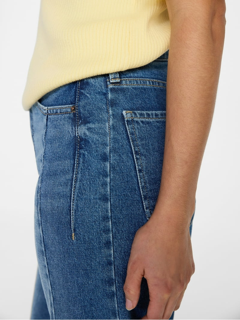 Time and Tru Women's High Rise Barrel Jeans, 28" Inseam, Sizes 0-20 | Walmart (US)