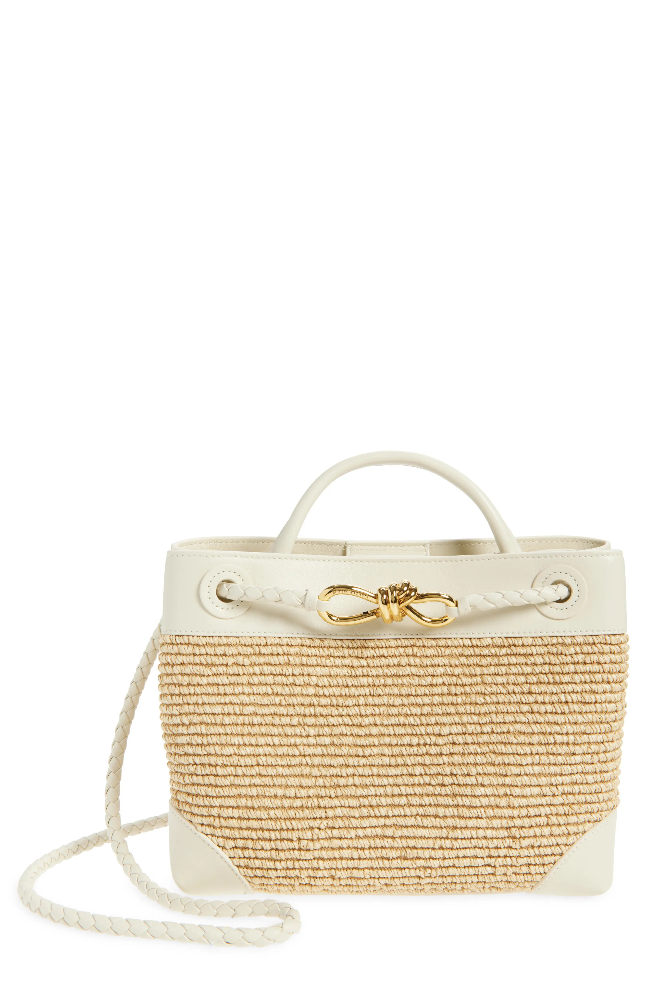 Small Andiamo Raffia & Leather Shoulder Bag (Women) | Nordstrom | Nordstrom