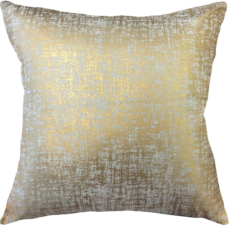 Luxor Gold Metallic Foil Throw Pillow, 18" | At Home